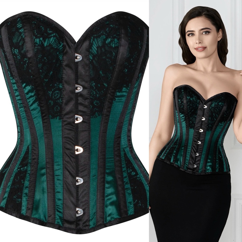 Corset Story jade satin corset 30”